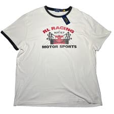Image of NWT POLO Ralph Lauren RL Racing Motor Sports Ringer T-Shirt Men's XXL Formula 1