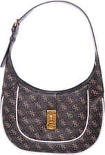 Image of Guess Maimie 4G Logo Hobo Bag Chain Strap Womens Bag In Brown