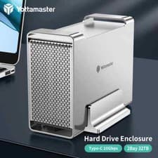 Image of Yottamaster 2 Bay RAID TypeC Hard Drive Enclosure External For 3.5" SATA HDD 32T