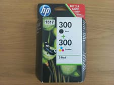 Image of Genuine HP 300 Black & Tri-Colour Ink Cartridge Multipack (CN637EE)