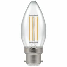 Image of Crompton LED Candle Filament Clear Dimmable 4.2 = 40 Watt 2700K BC B22d 7130-1