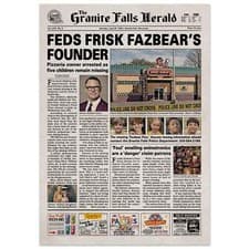 Image of Five Nights at Freddy's Movie Newspaper Poster print