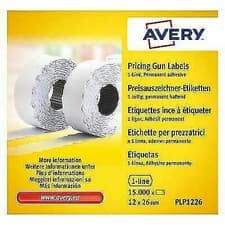 Image of Avery Dennison CAS 1/8 Price Gun Removable Labels 10 Rolls, 1500 per Roll