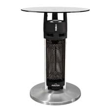 Image of Bistro Table Heater, Outdoor Use, 1200W Electric, Ø65cm - Black/Stainless Steel
