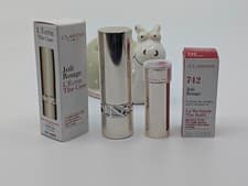 Image of CLARINS Joli Rouge Refillable Lipstick Case Gold+ 742 Satin Refill 3.5 IMPERFECT