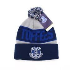Image of Everton FC Official Toffees Bobble Hat Navy Adult & Junior