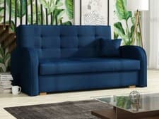 Image of 3-Seater Sofa Bed with Storage Velour Springs Compact Design VIVA GOLD III