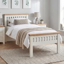 Image of 3ft Single Bed Cheshire White Painted Bedroom Home Furniture