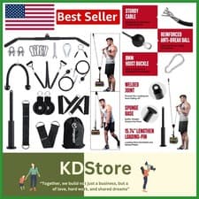 Image of Durable Iron Pulley Gym System – 330 lbs Load, Ideal for Strength and Endurance