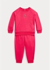 Image of NEw BABY POLO RALPH LAUREN FLEECE SWEATSHIRT & JOGGING OUTFIT SET 9 MONTHS