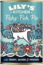 Image of Lily's Kitchen Fishy Fish Pie Wet Dog Food 6 x 400g Tins Adult Complete Meal