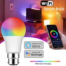 Image of Maxim Smart WiFi LED Light Bulb BC/B22 Bayonet Cap Alexa Google App Control 60W