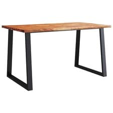 Image of Dining Table Kitchen Table with Live Edge Pub Table Solid Wood Acacia vidaXL