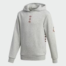 Image of KIDS JUNIOR ADIDAS ORIGINALS LARGE LOGO TREFOIL HOODIE HOODED TOP 11-12 YEARS