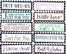 Image of 10 General Messages Mixed Greeting Card Craft Scrapbook Sentiment Banners