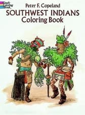 Image of Dover SOUTHWEST INDIANS Adult Coloring Book Peter Copeland c1994