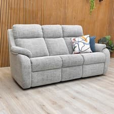 Image of Furniture Village G Plan ‘Kingsbury' 3 Seater Sofa Shore Oatmeal Woven Fabric