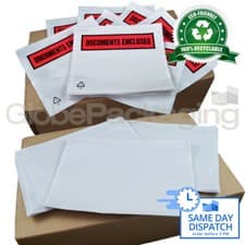 Image of STRONG RECYCLABLE DOCUMENT ENCLOSED WALLETS ENVELOPES POUCHES A7 A6 A5 A4 DL