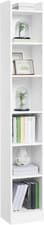 Image of 7-Tier Bookcase, Modern Bookshelf with Top Open Compartment, Adjustable Tall Boo