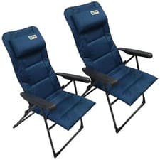 Image of VANGO HADEAN DLX CHAIR RECLINING & FOLDING PREMIUM CAMPING CARAVAN CHAIR x2
