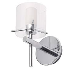 Image of Litecraft Lincoln Bathroom Wall or Ceiling Light With Glass Shades - 2 Colours  