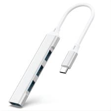 Image of USB-C to 4 Port USB-A Hub Type C Adapter USB 3.0/2.0 Multiport Splitter PC/Mac