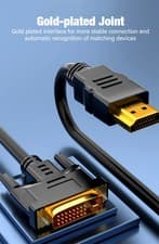 Image of HDMI to DVI Cable 1M DVI-D 25 Pin (24+1pin) Dual Link HDMI PC Monitor TV Lead UK