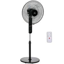 Image of HOMCOM 18" Pedestal Fan, Oscillating Standing Fan with Remote Control, Floor Fan