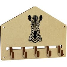 Image of 'Zebra Face' Wall Mounted Key Hooks / Holder (WH00092264)