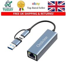 Image of Universal USB-C to Gigabit Ethernet Adapter - 1000 Mbps, Fast and Reliable
