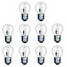 Image of 10x Low Energy Halogen Golfball 28W (equivalent to 40 watt) E27 Clear