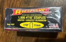Image of 5,000 Arrow Staples # T-18 Box Of 5 Packs “1000 Per Pack”
