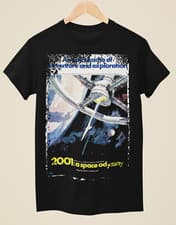 Image of 2001:  A Space Odyssey (1968) - Movie Poster inspired Unisex Black T-Shirt