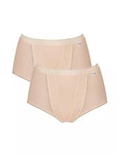 Image of Sloggi Light Control Maxi Brief 2 Pack 10037875 Womens Knickers Shaping Lingerie