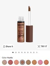 Image of NYX Non-Sticky Butter Gloss HUSTLA x 3, PROFESSIONAL MAKEUP, 0.27Fl oz