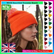 Image of BEECHFIELD BOBBLE HAT - Snowstar Beanie - Soft Touch Acrylic - Free Delivery