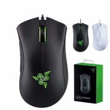 Image of Razer DeathAdder Essential Wired Gaming Mouse 6400DPI Office White Black NEW UK