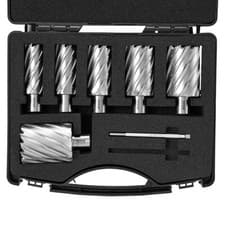 Image of VEVOR Annular Cutter Set HSS Magnetic Drill Bits 6 PCS Weldon Shank 2" Depth