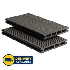 Image of Anthracite Composite Decking Boards 3.6m | Dark Grey Garden Decking | WPC