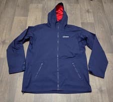 Image of Berghaus ' HydroShell Hooded & Waterproof ' Jacket - Mens XXL - Navy Blue - New