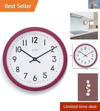 Image of Acctim Kitchen Time Wall Clock Timer Quartz Retro Style Domed Glass Cream 20cm
