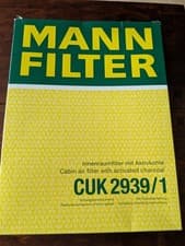 Image of MANN-FILTER CUK 2939/1 Cabin Air Filter - Pollen Filter with Activated Carbon