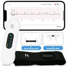 Image of 30s-15min Personal Mobile EKG ECG Monitor Wireless with AI-ECG Analysis Function