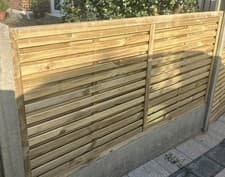 Image of Decorative Double Sided Pressure Treated Fence Panel 1800x900