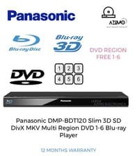 Image of Panasonic DMP-BDT120 3D Multi Region DVD 1-6 SD card MKV Blu-ray Player OG