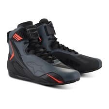 Image of Alpinestars Faster-4 Motorcycle / Motorbike Shoes Black Grey Red Fluo (1130)