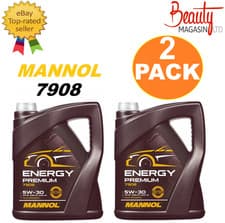 Image of 2 X MANNOL 5L 7908 Energy 5W30 Premium Synthetic Engine Oil API SN CH-4 ACEA C2