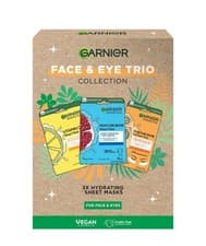 Image of Garnier Moisture Bomb Face & Eye Trio Mask Collection Giftset 3X Hydrating Masks