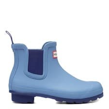 Image of HUNTER Balder Original Blue Chelsea Wellington Boots. Size UK 5, UK 6, UK 7