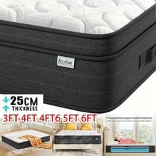 Image of 10" DEEP QUILTED ORTHOPEDIC SPRUNG MATTRESS 3FT 4FT 4FT6 DOUBLE 5FT KING UK